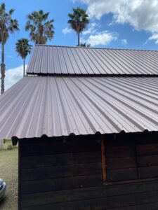 close view of metal roof