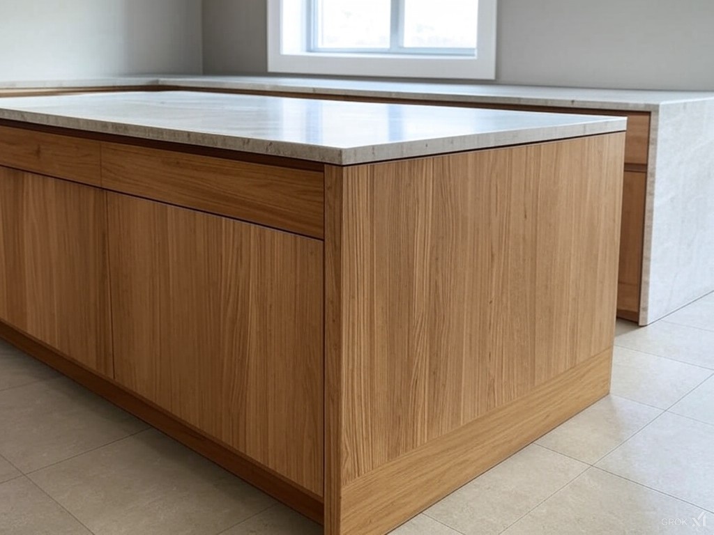 oak rift cut kitchen island