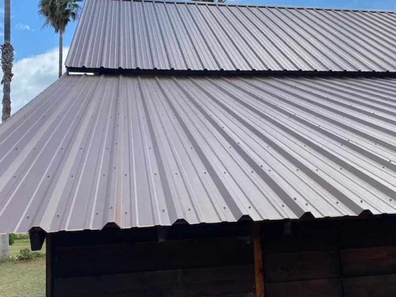 close view of metal roof